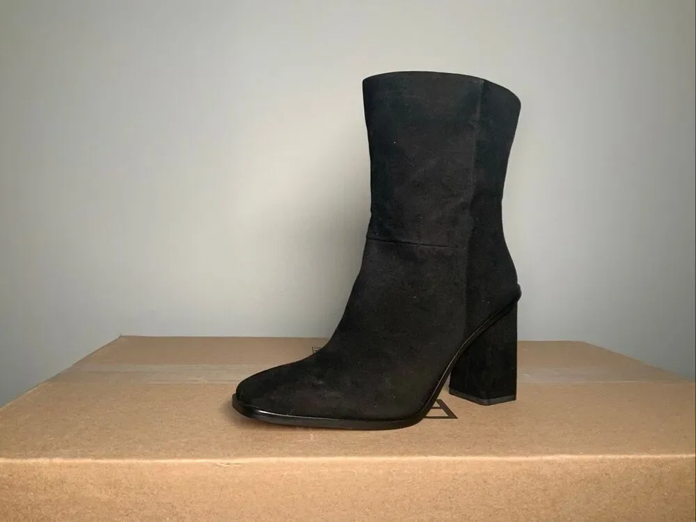 Vince Camuto Black High Suede Booties - Dantania Women’s Size 8M